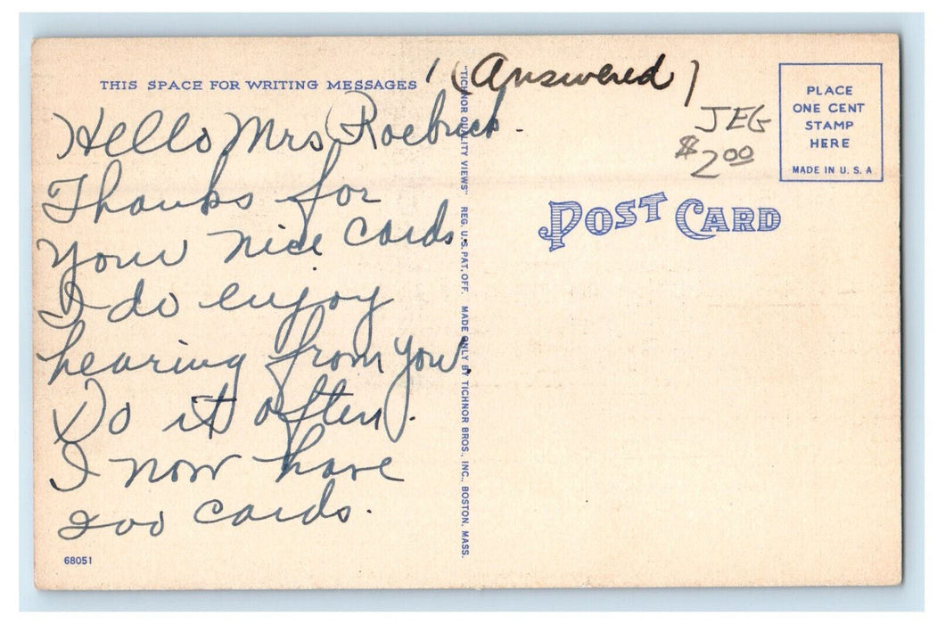 c1940s High School and Gymnasium Sturgis Michigan MI Posted Vintage Postcard