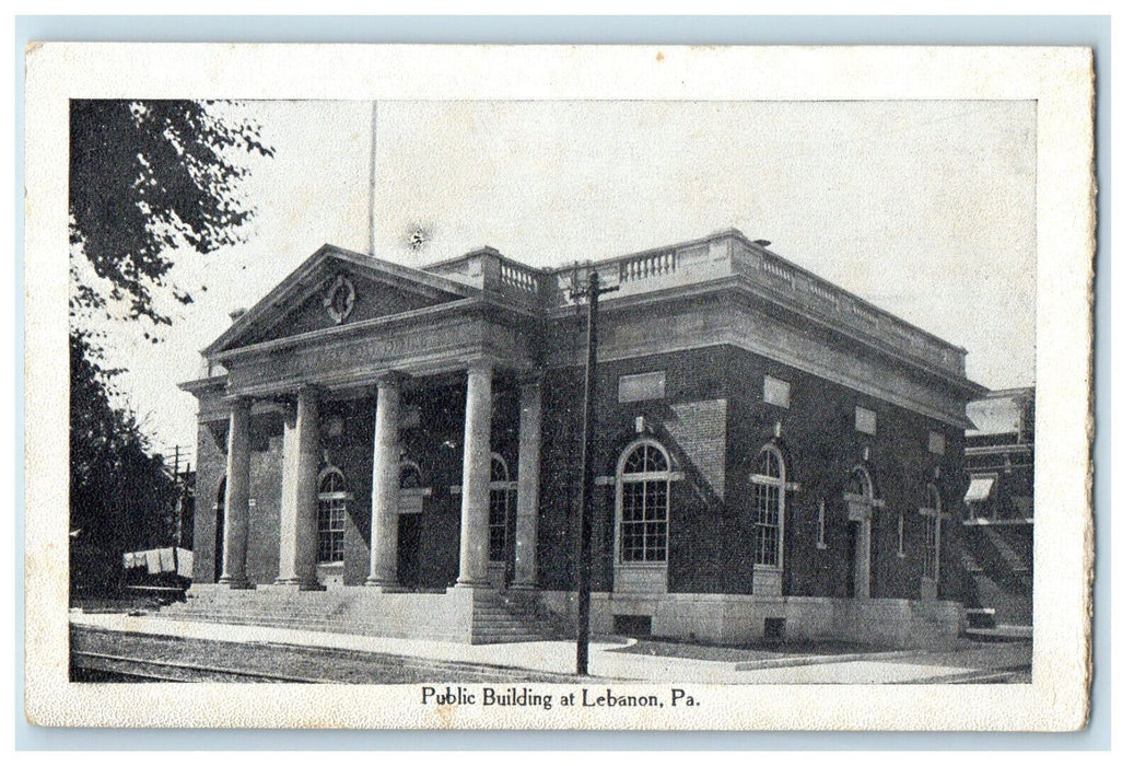 c1905 Public Building at Lebanon Pennsylvania PA Posted Antique Postcard