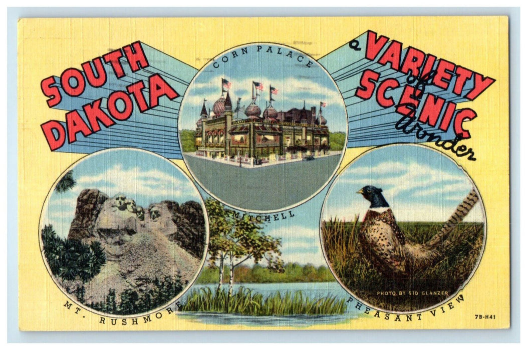 1962 Multiview South Dakota Variety Scenic Wonder Posted Vintage Postcard