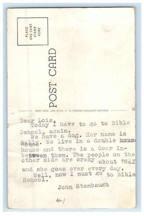 c1940s Alpha Hall, Elizabethtown College Elizabethtown Pennsylvania PA Postcard