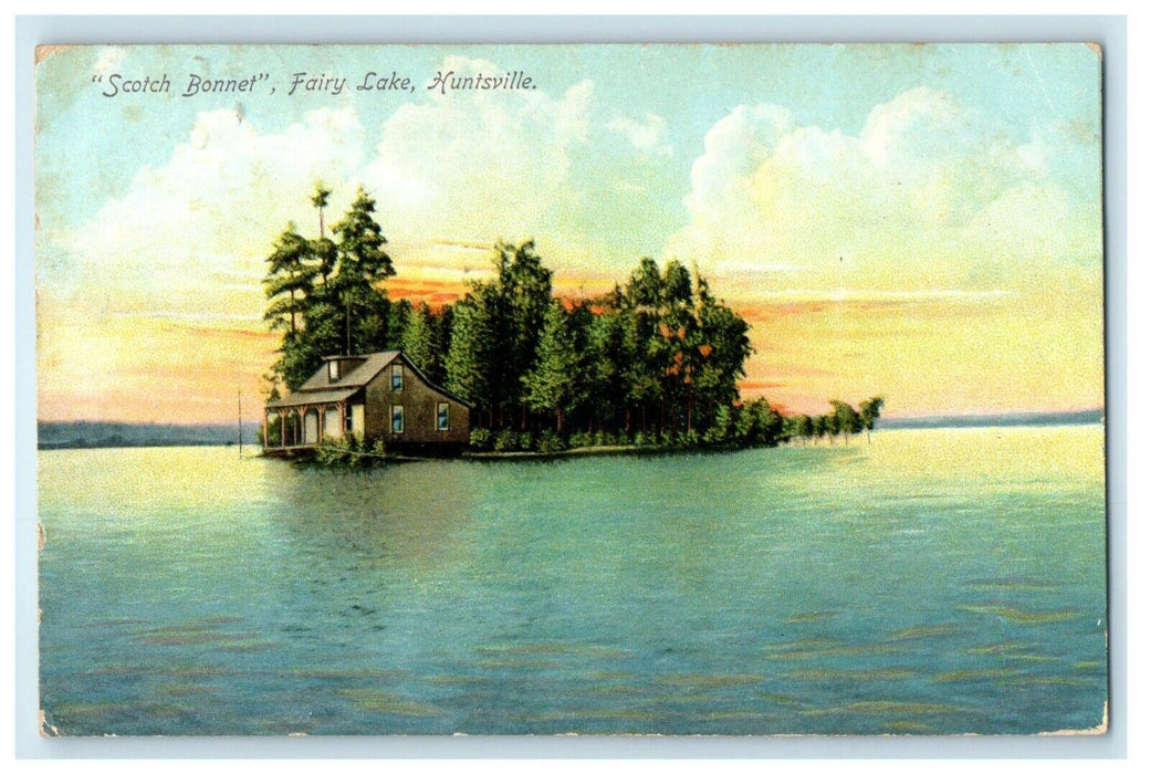 c1910's View Of Scotch Bonnet Fairy Lake House Huntsville Canada Postcard