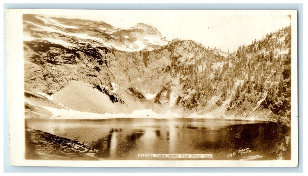 c1940's Silver Lake Near Big Four Inn Washington WA RPPC Photo Vintage Postcard