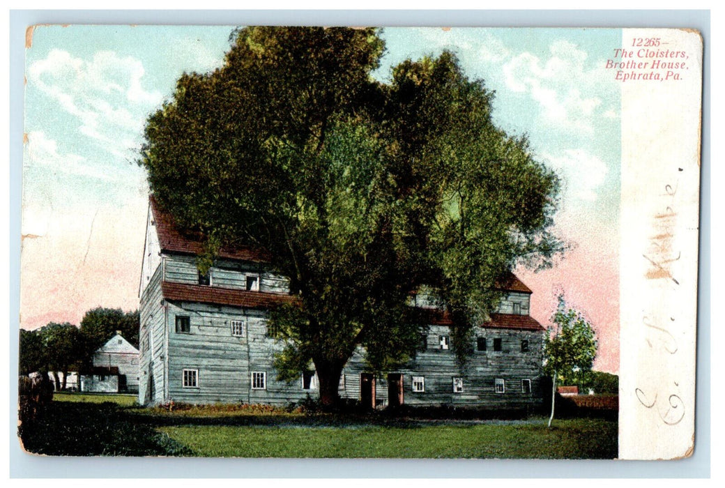 1907 Big Tree View, The Cloisters Brother House Ephrata PA Posted Postcard