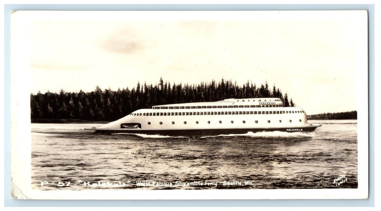 Kalakala World Famous Streamline Ferry Seattle Washington WA RPPC Photo Postcard