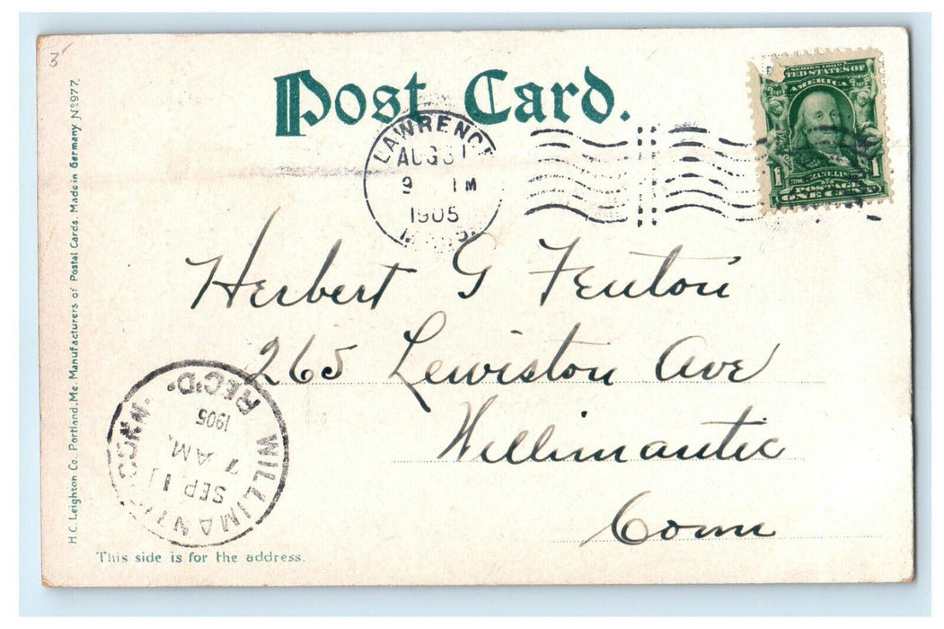 c1905 The Water Tower, Tower Hill, Lawrence, Massachusetts MA Antique Postcard