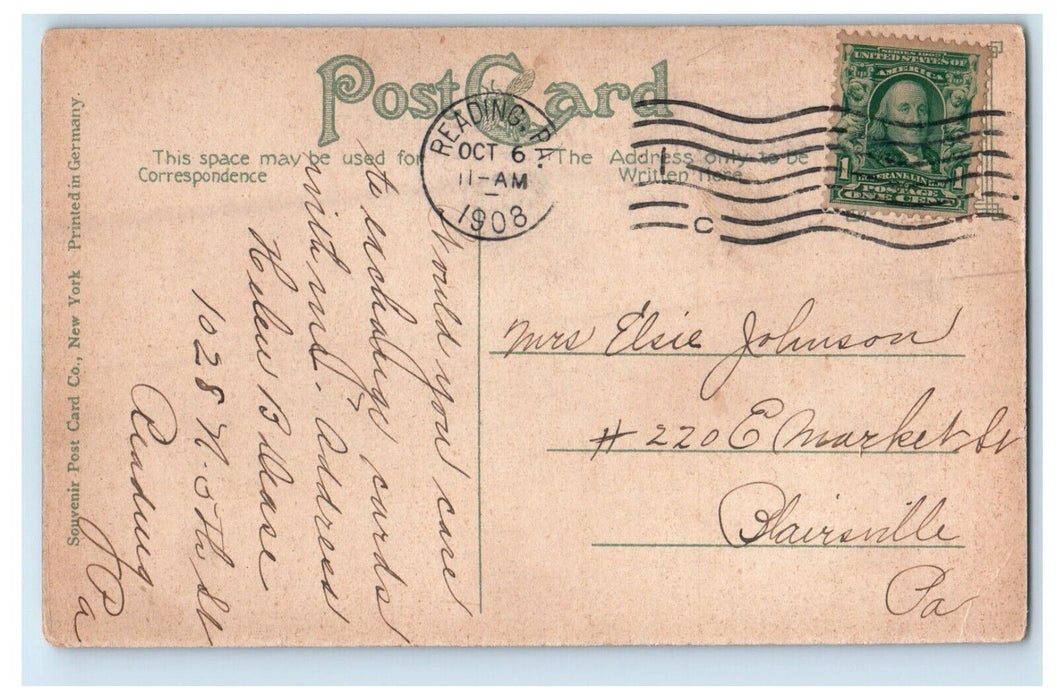 1908 Berks County Prison And City Park Reading Pennsylvania PA Antique Postcard
