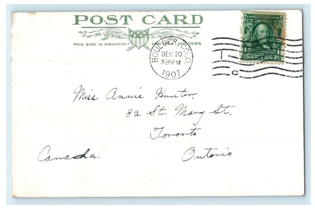 1907 View from Hale Sciene Building University of Colorado CO Antique Postcard