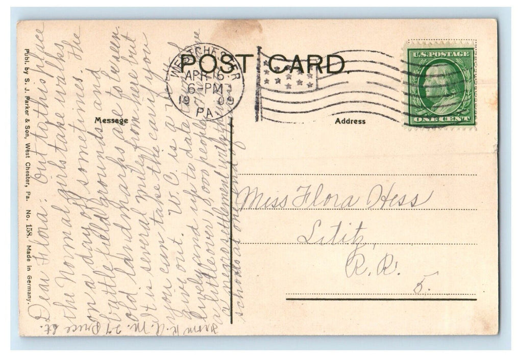1909 The Brandywine Pocopsin Chester County Pennsylvania PA Antique Postcard