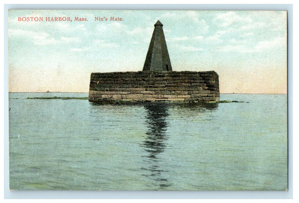 c1910 Nix's Mate, Boston Harbor Massachusetts MA Antique Unposted Postcard