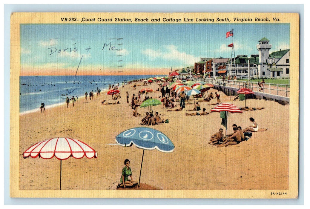 1946 Coast Guard Station Virginia Beach Virginia VA Posted Postcard