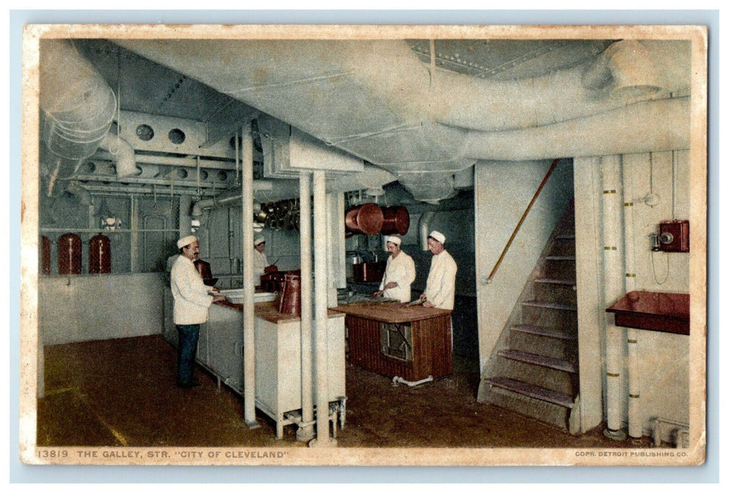 c1940s The Galley, Steamer, City of Cleveland Ohio OH Phostint Postcard