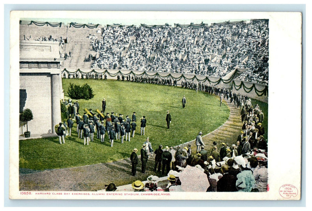 c1910 Harvard Class Day Exercises Cambridge Massachusetts MA Phostint Postcard