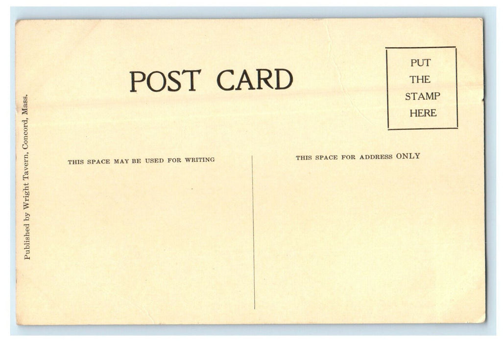 c1910 Tap Room in Old Wright Tavern Concord, Massachusetts MA Antique Postcard