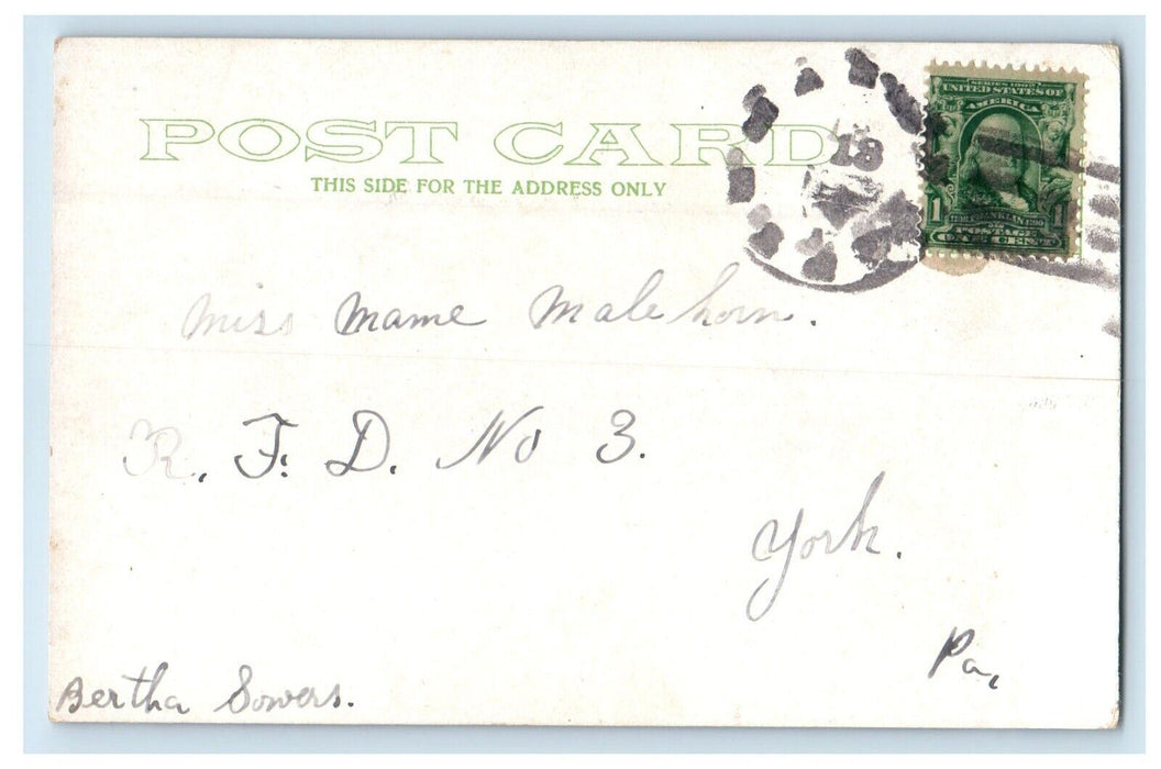 c1905 Welty's Mill Dirt Road Waynesboro Pennsylvania PA Posted Antique Postcard
