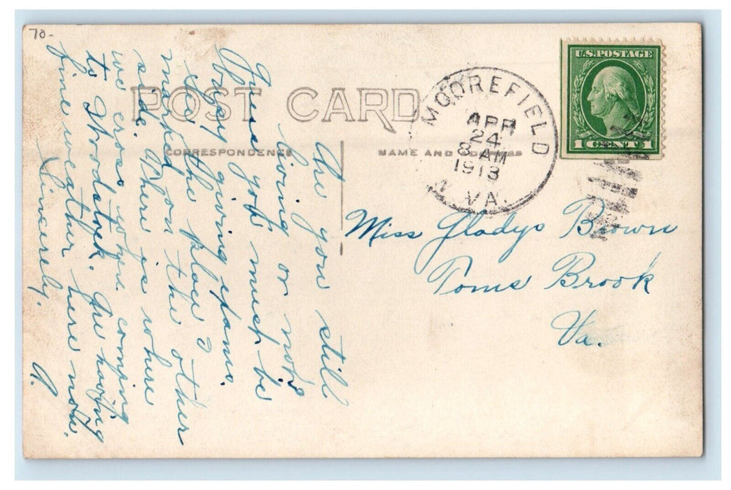 1913 Middle Mountain Moorefield West Virginia WV RPPC Photo Antique Postcard