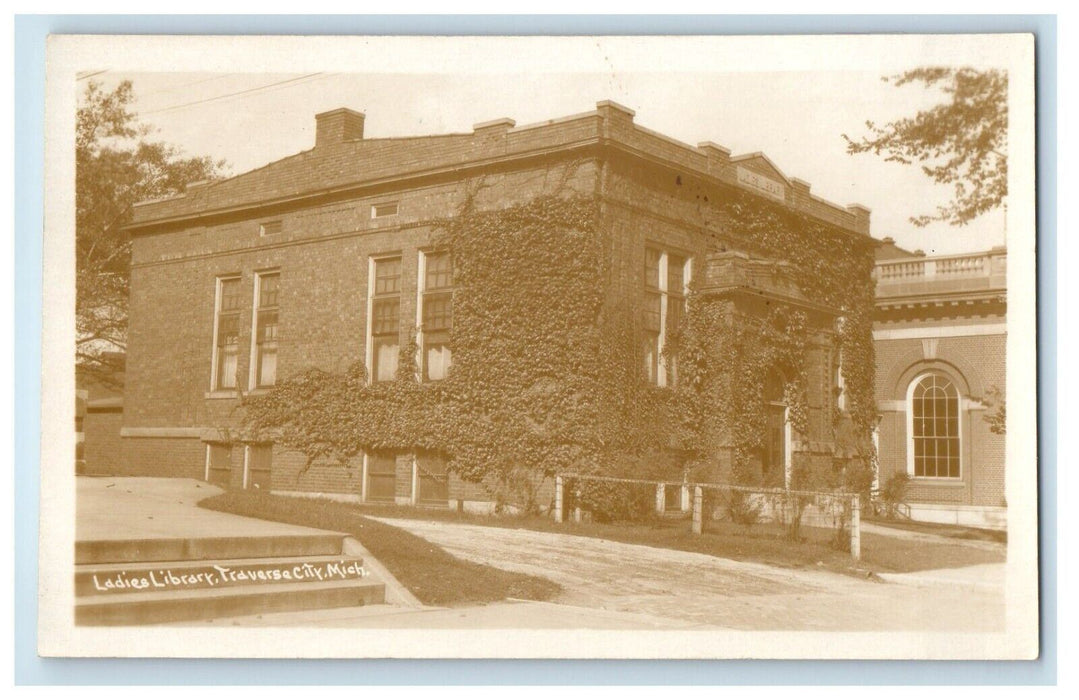 c1910's Ladies Library Traverse City Michigan MI RPPC Photo Unposted Postcard