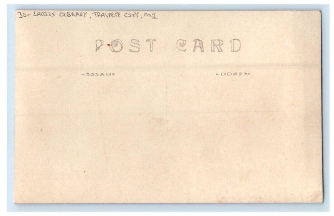 c1910's Ladies Library Traverse City Michigan MI RPPC Photo Unposted Postcard