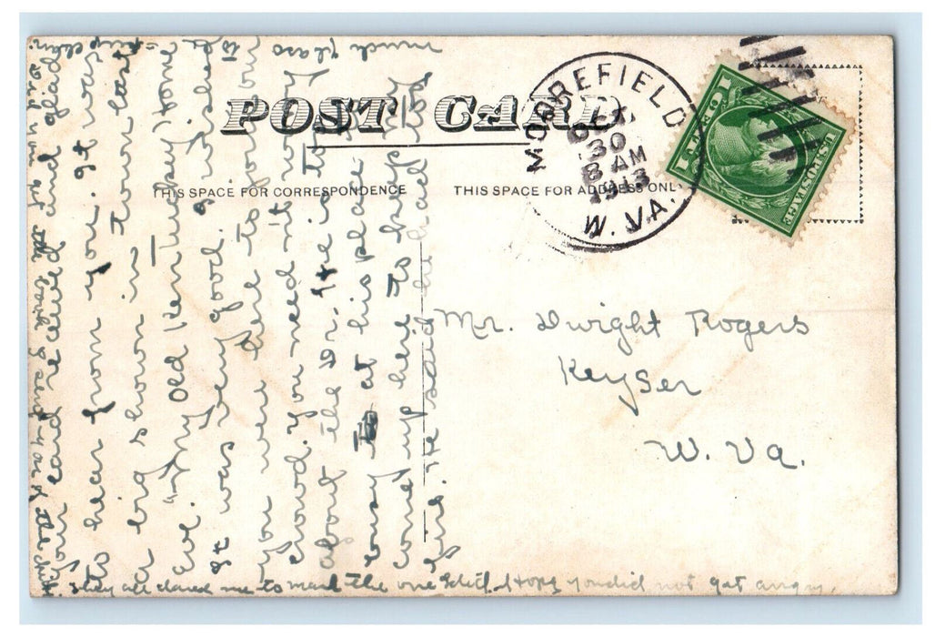 1913 Bridge Across The South Branch Moorefield West Virginia WV Postcard