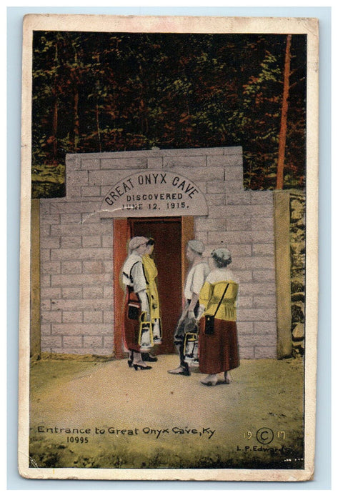c1910 Entrance to Great Onyx Cave Mammoth Cave National Park KY Postcard
