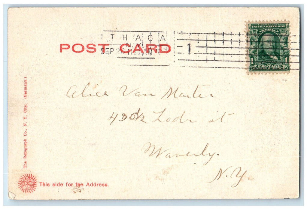c1905 Sage Chapel Cornell University Ithaca New York NY Antique Postcard