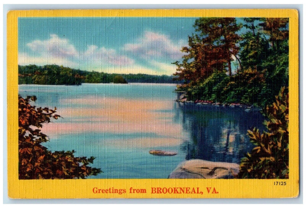 1952 Greetings From Brookneal Virginia VA, Sea View Posted Vintage Postcard