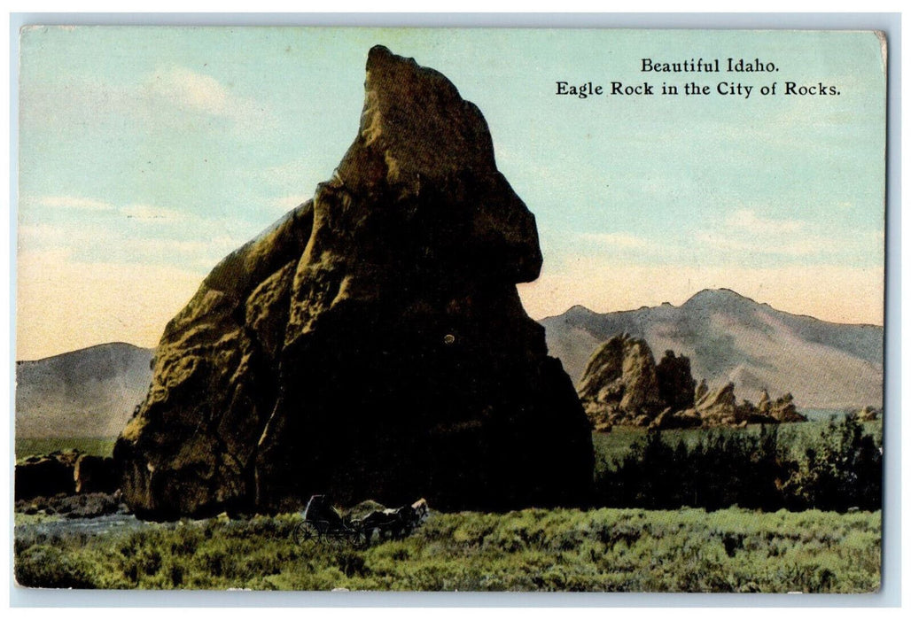 c1910 Beautiful Idaho Eagle Rock in the City of Rocks ID Antique Postcard