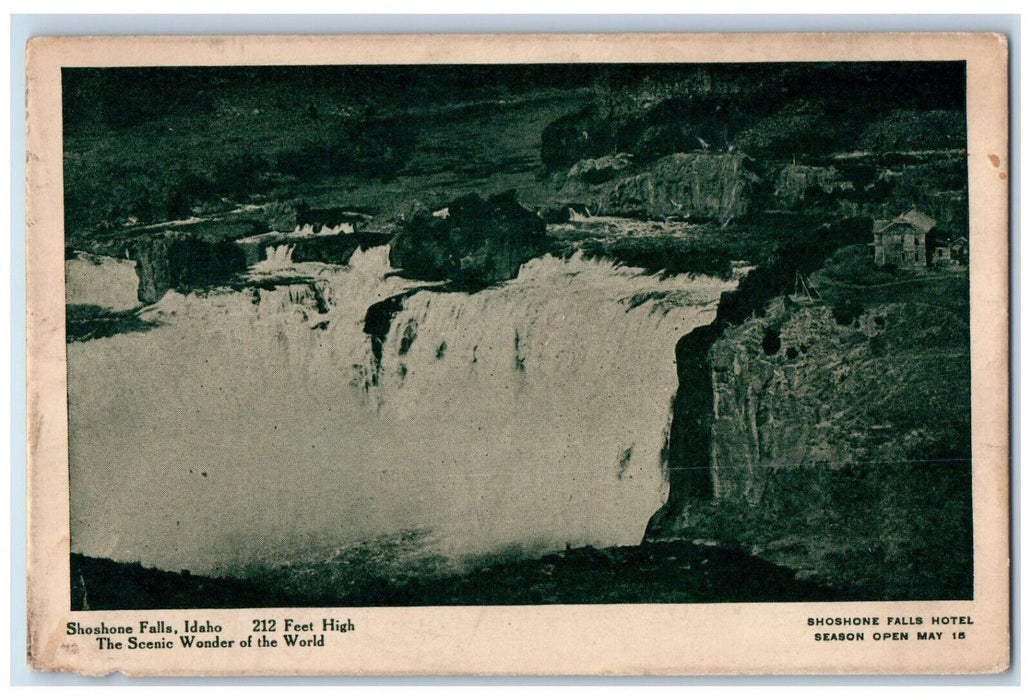c1950's Shoshone Falls Hotel Scenic Wonder Shoshone Falls Idaho ID Postcard