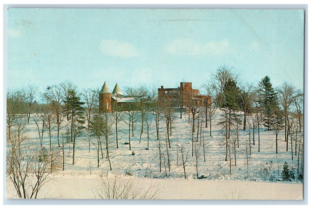 1960 DeCordova Museum Regional Center Norman Castle School Snow Boston Postcard