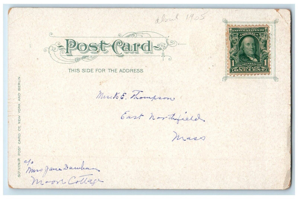c1905 View From Williams Grove River Lake Trees Wellfleet Massachusetts Postcard