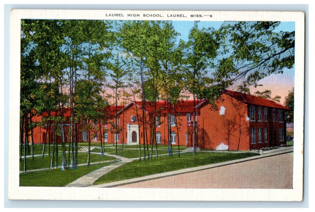 c1930s Laurel High School Laurel Mississippi MS Unposted Vintage Postcard