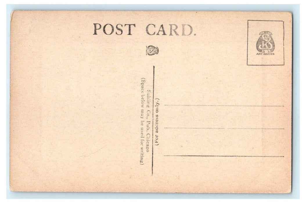 1910 Lawrence Park Fountain, Bedford, Indiana IN Antique Postcard