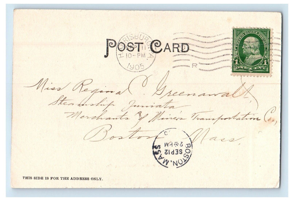 c1905 Camel Back Bridge Harrisburg Pennsylvania PA Posted Antique Postcard