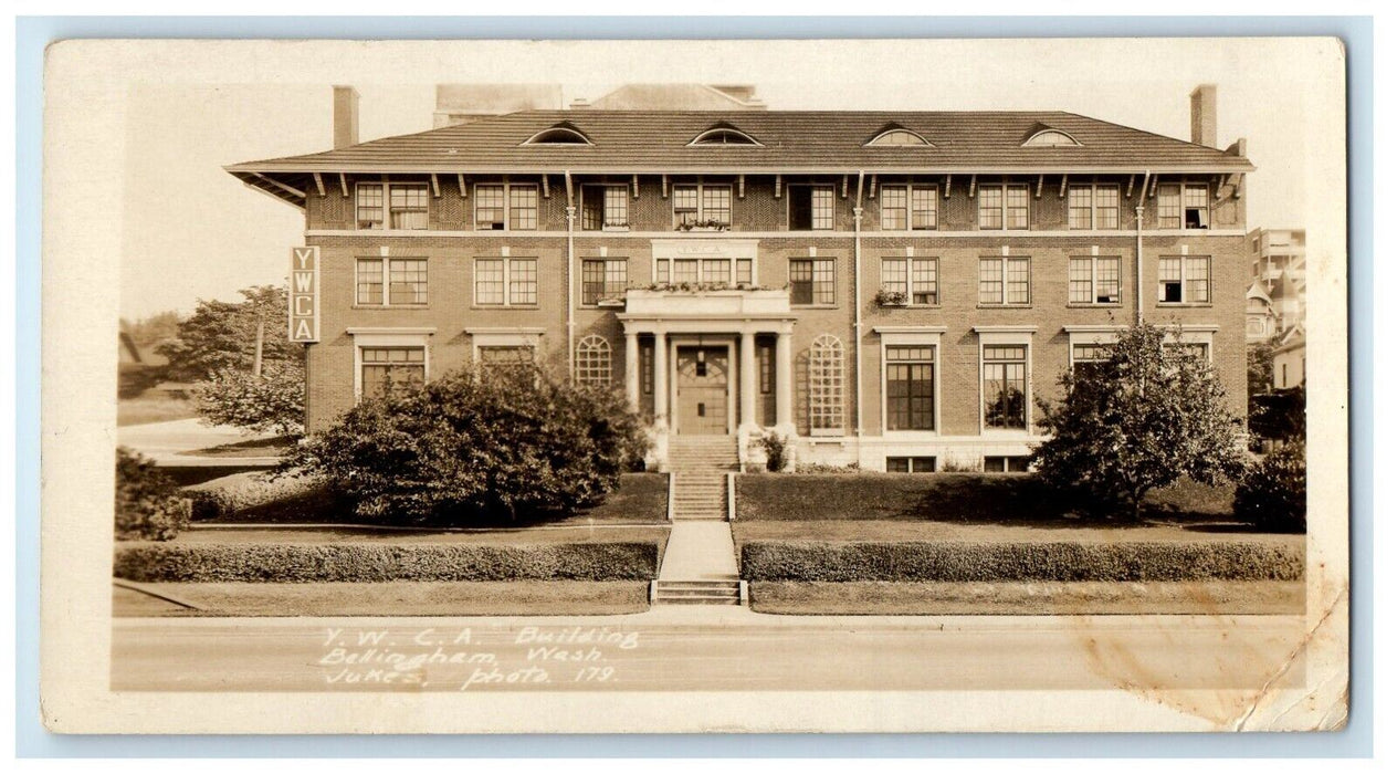 c1910s Y.M.C.A Building Street View Bellingham Washington WA RPPC Photo Postcard