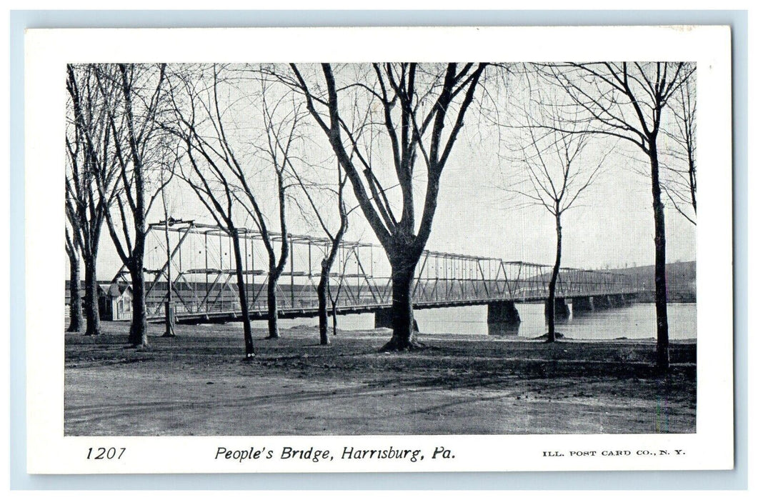 c1905 Peoples Bridge Harrisburg Pennsylvania PA Unposted Antique Postcard