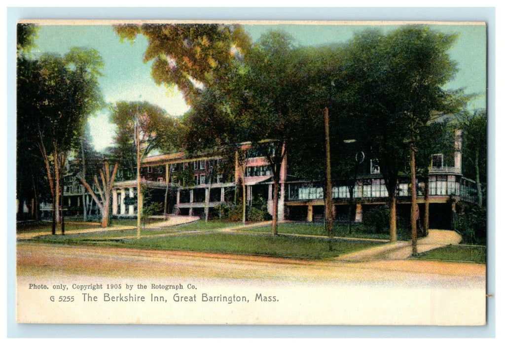 1905 The Berkshire Inn, Great Barrington Massachusetts MA Postcard