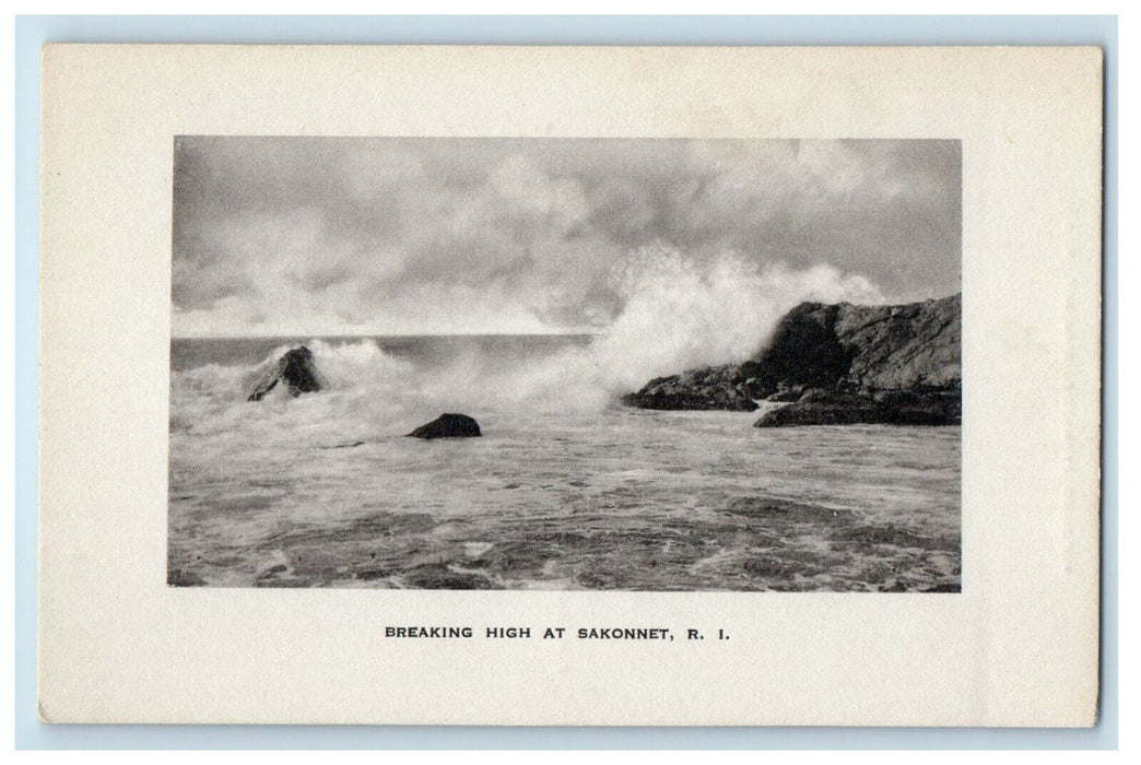 c1910 Breaking High at Sakonnet Rhode Island RI Unposted Antique Postcard