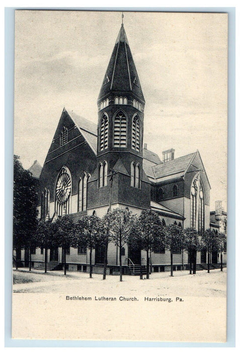 c1905 Bethlehem Lutheran Church Harrisburg Pennsylvania PA Antique Postcard