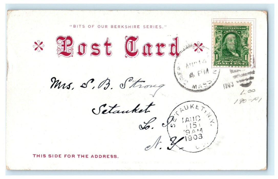 1903 Toward Great Barrington From Abbey Hill, Massachusetts MA Postcard