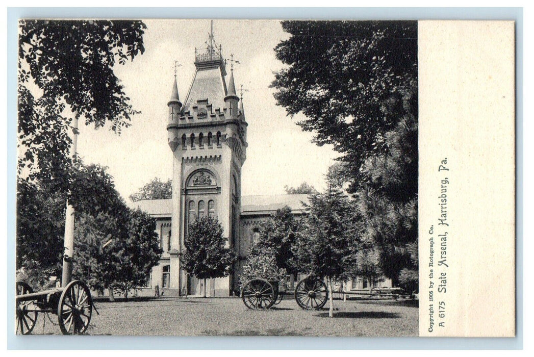 c1905 State Arsenal Harrisburg Pennsylvania PA Antique Rotograph Postcard