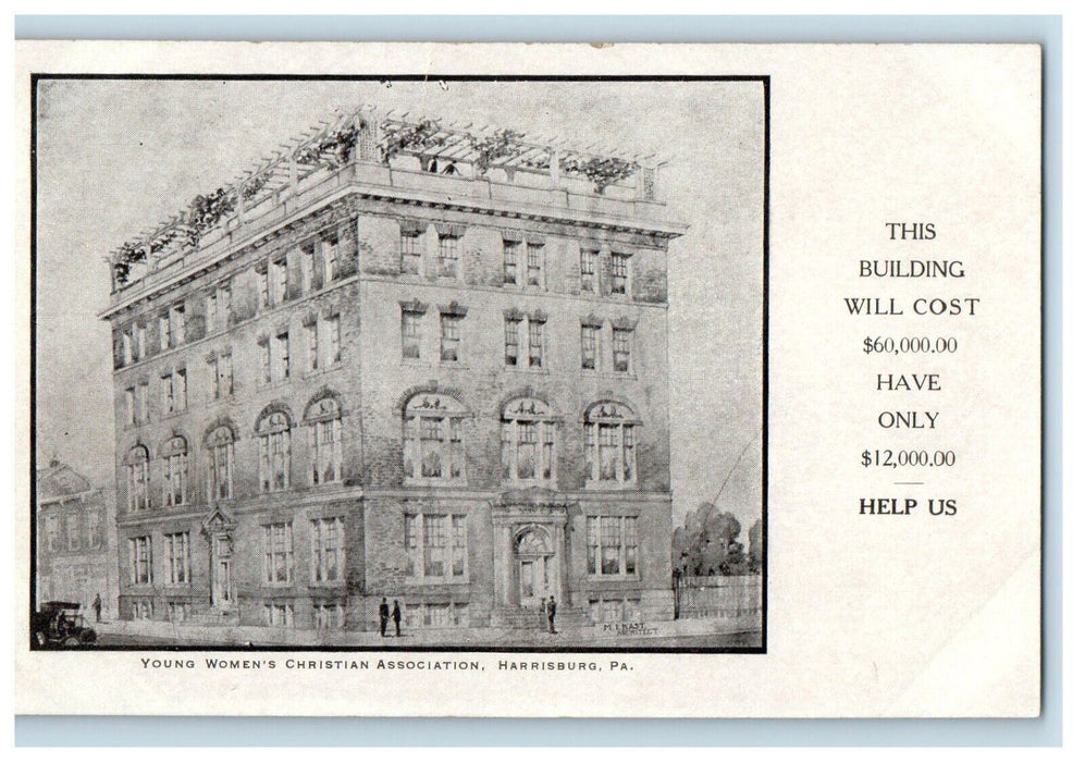 c1910's Young Women's Christian Association Harrisburg Pennsylvania PA Postcard