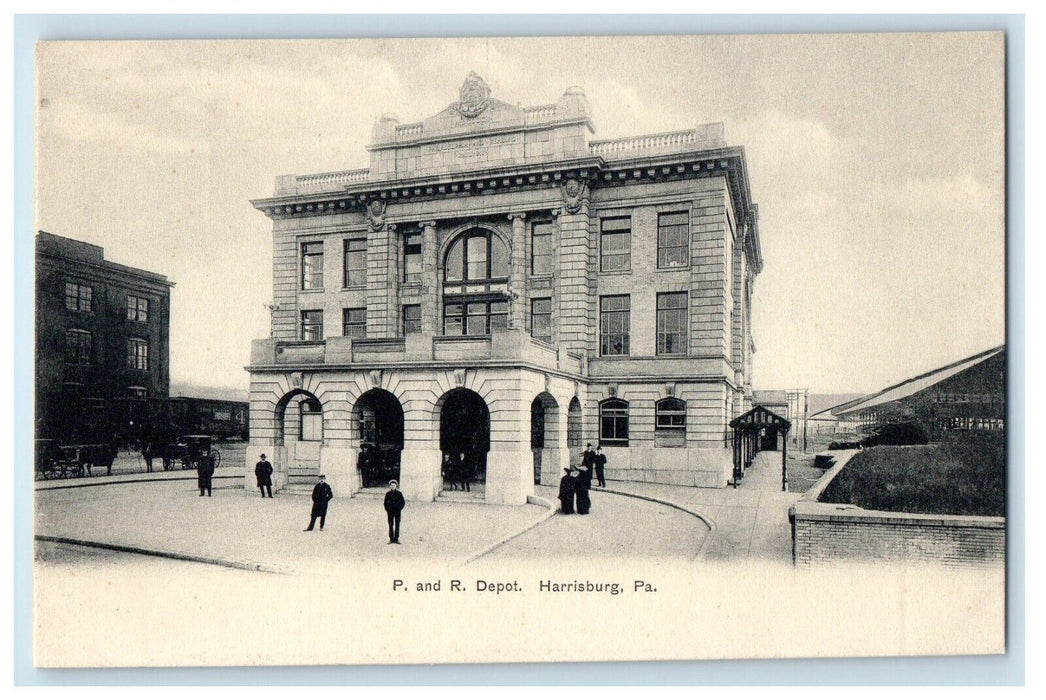 c1905 P. And R. Depot Harrisburg Pennsylvania PA Unposted Antique Postcard