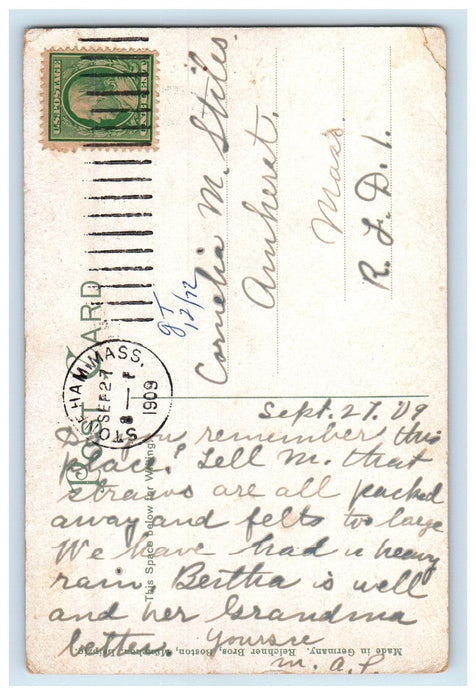 1909 Construction Equipment Dry Dock Charlestown Massachusetts MA Postcard