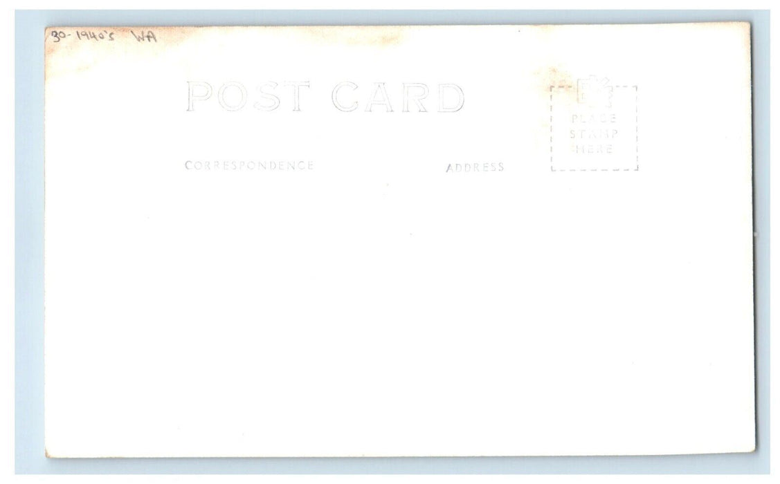 c1940's Lake Crescent Lodge And Storm King MT. WA RPPC Photo Ellis Postcard