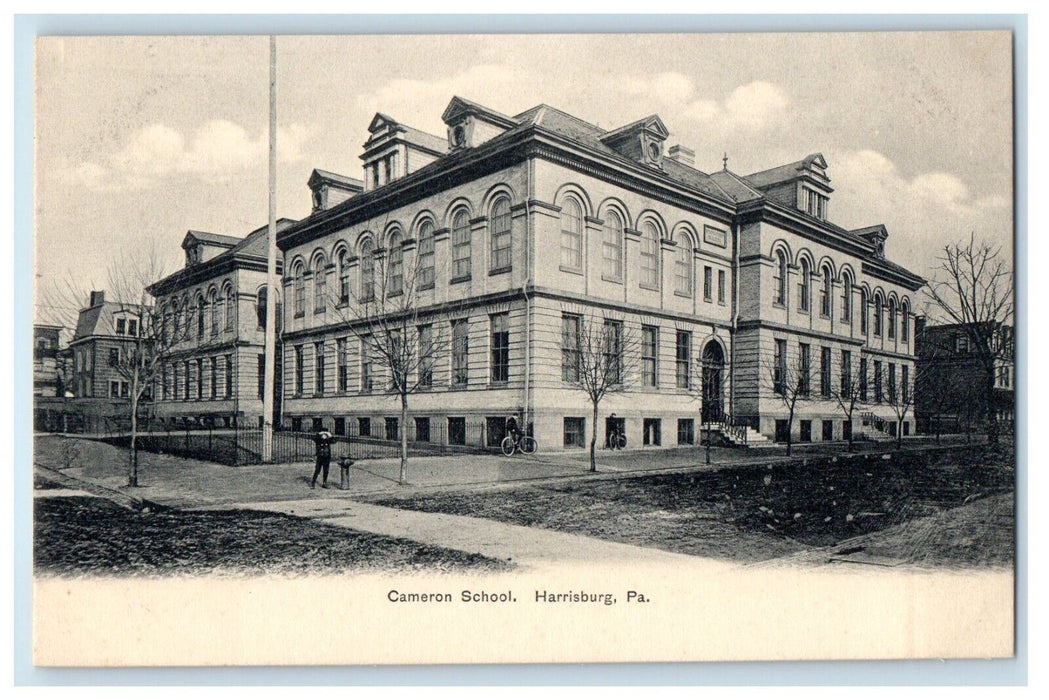 c1905 Cameron School Building Harrisburg Pennsylvania PA Antique Postcard