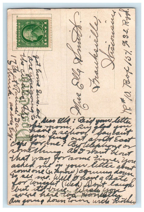 c1910 Episcopal Church Burlington Wisconsin WI Antique Posted Postcard