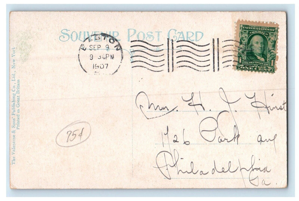 1907 Entrance Of Easton Cemetery Gates Pennsylvania PA Posted Antique Postcard