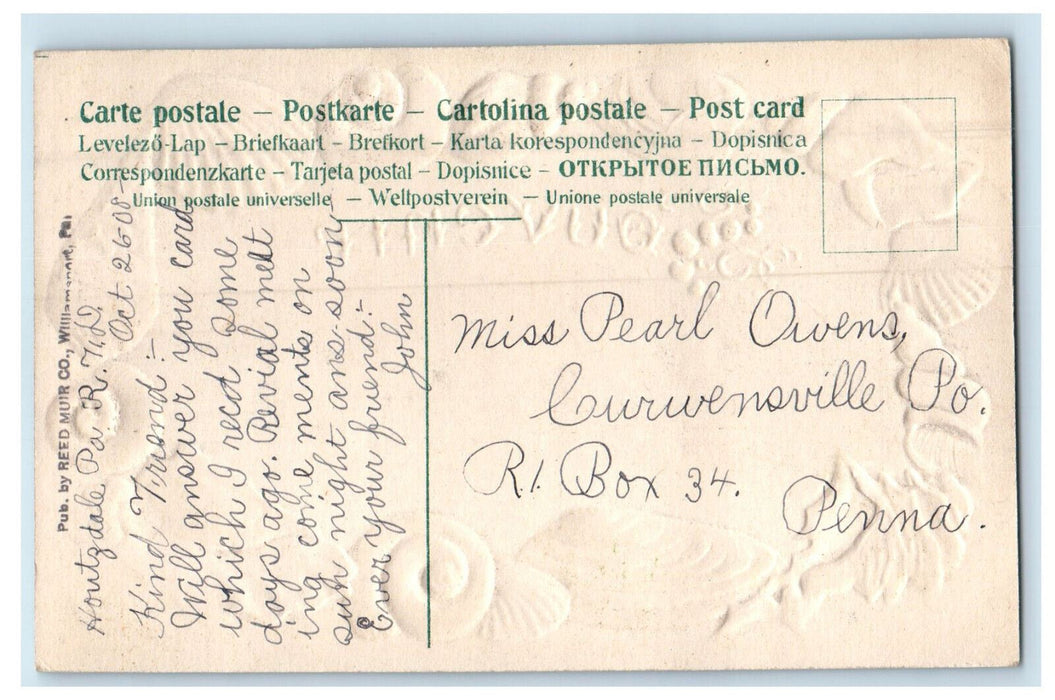 c1910 Souvenir from Brisbin Pennsylvania PA Antique Posted Postcard