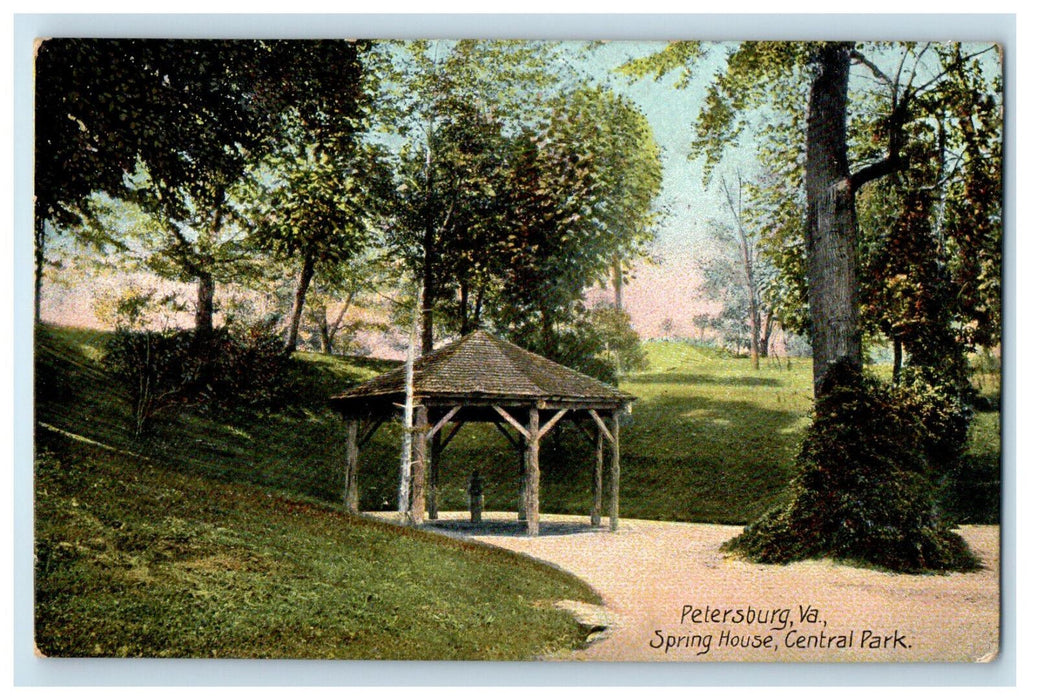 c1910 Spring House Central Park Petersburg Virginia VA Posted Postcard