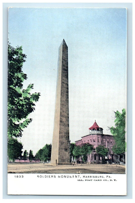 c1905 Soldiers Monument Harrisburg Pennsylvania PA Unposted Antique Postcard