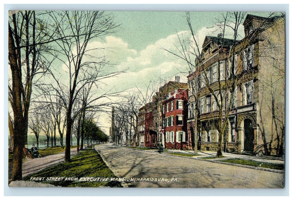 1909 Front Street From Executive Mansion Harrisburg Pennsylvania PA Postcard